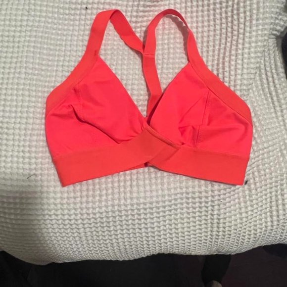 Free People Movement End Game Sports Bra - Neon Coral Size S - Picture 4 of 5